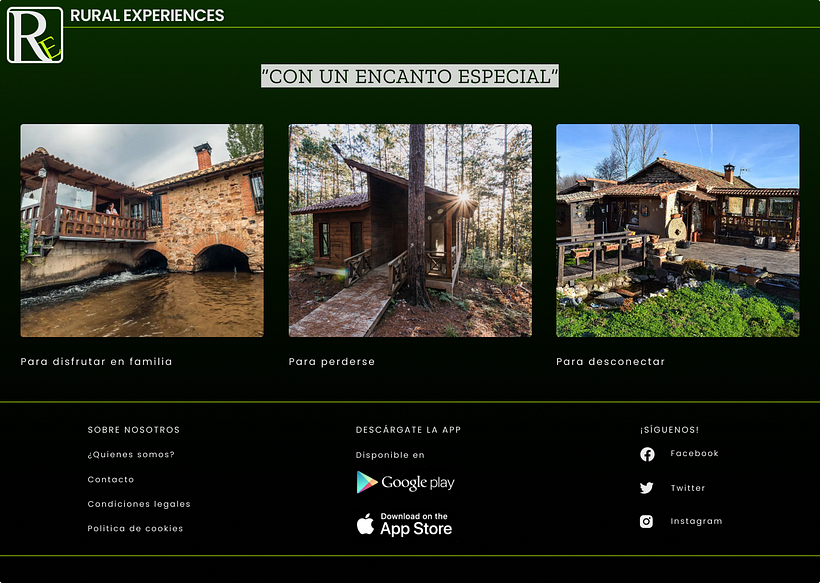 Proyecto del curso: Introducción al diseño UI "Pagina web RURAL EXPERIENCES" 2