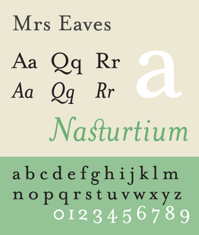 Mrs. Eaves di Zuzana Licko.