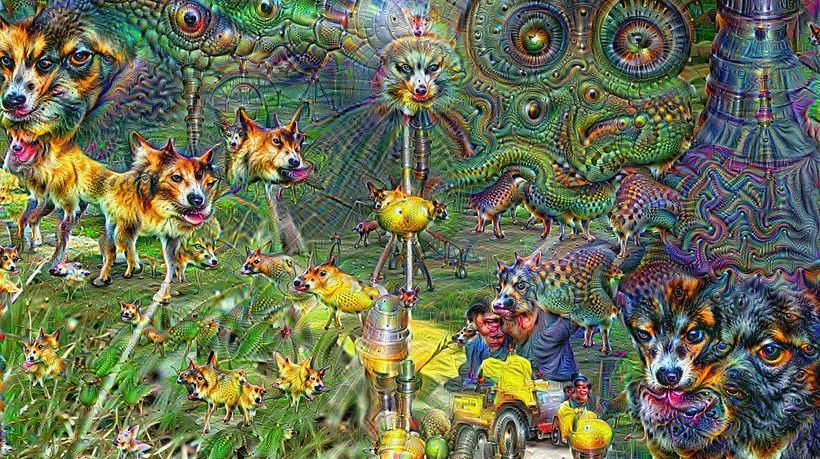 Pieza de Alex Mordvintsev con el uso del software Google DeepDream.