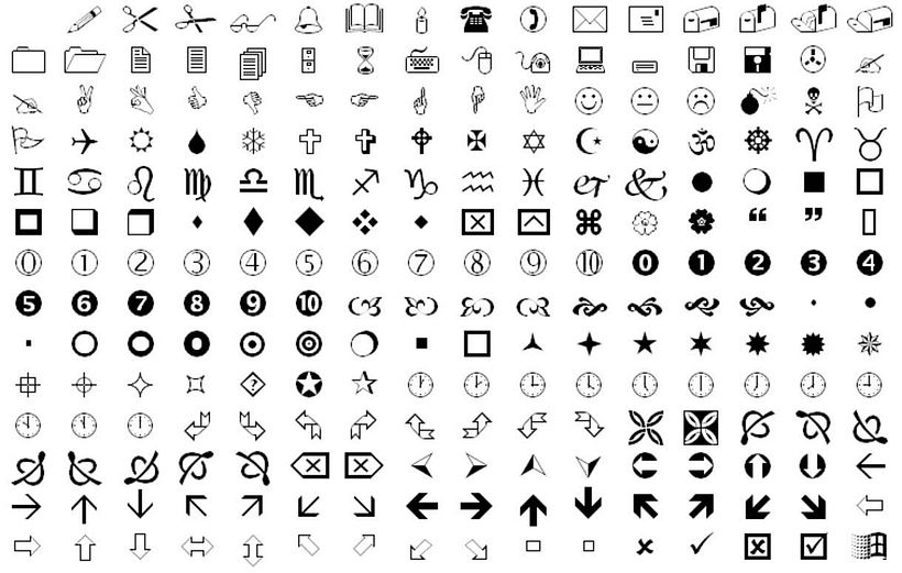 Mosaïque de Wingdings par Kris Holmes et Charles Bigelow.