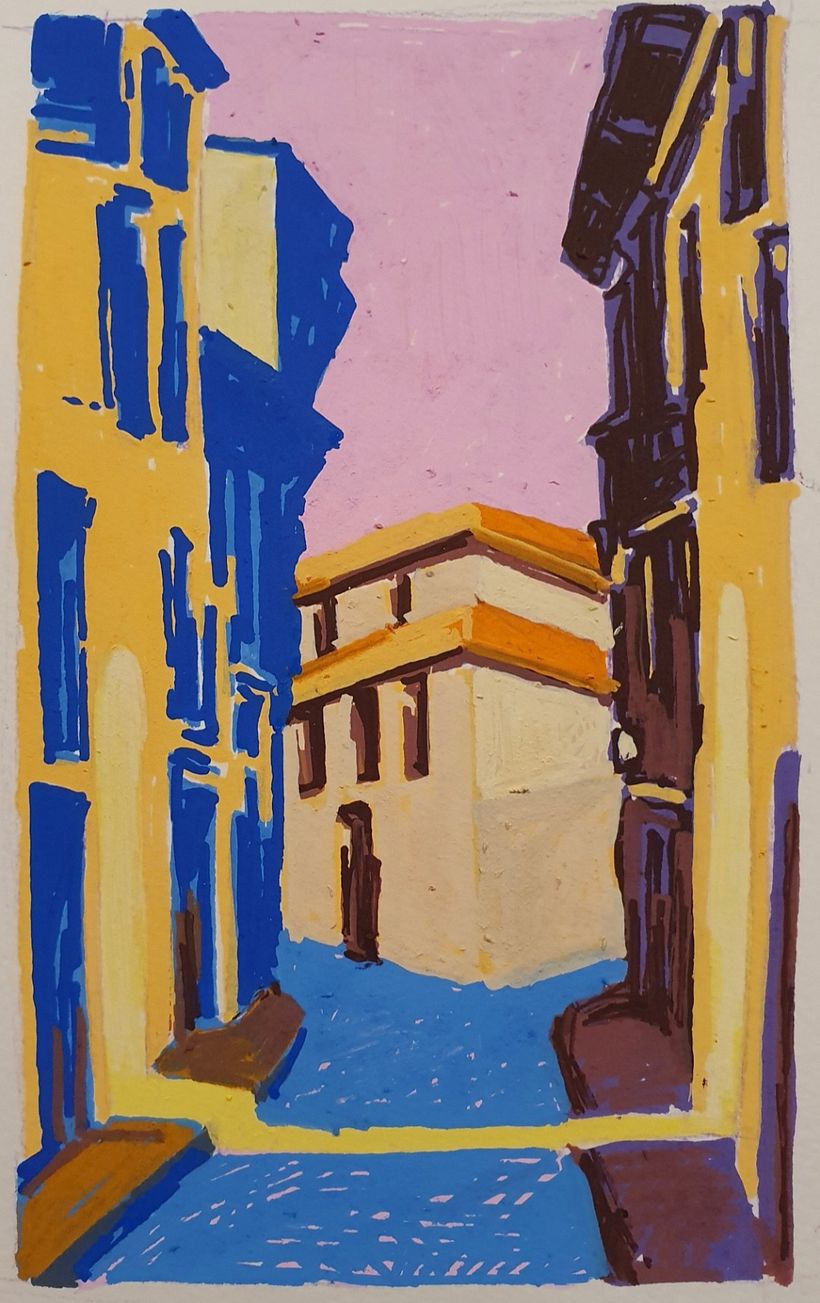 My project for course: Modern Urban Sketching Techniques with Mixed Media 7