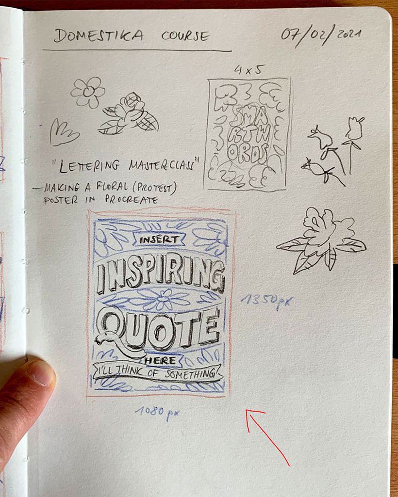 My very first thumbnail sketch right after I got the assignment