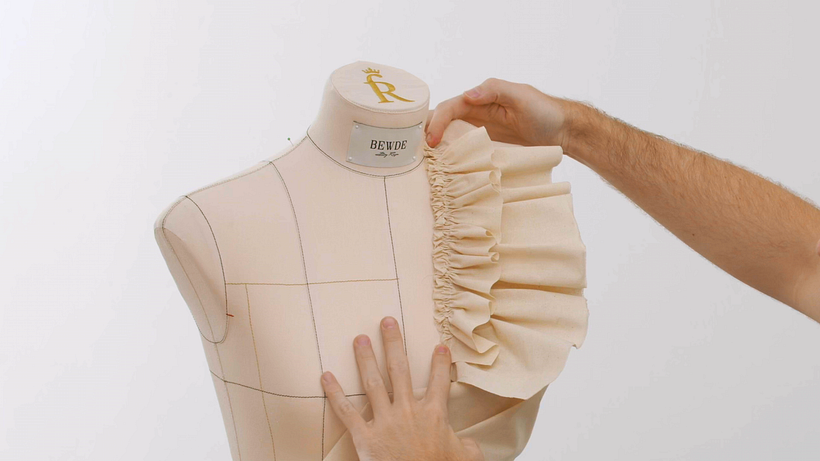 Create volume by adding pleats or ruffles to your main fabric base