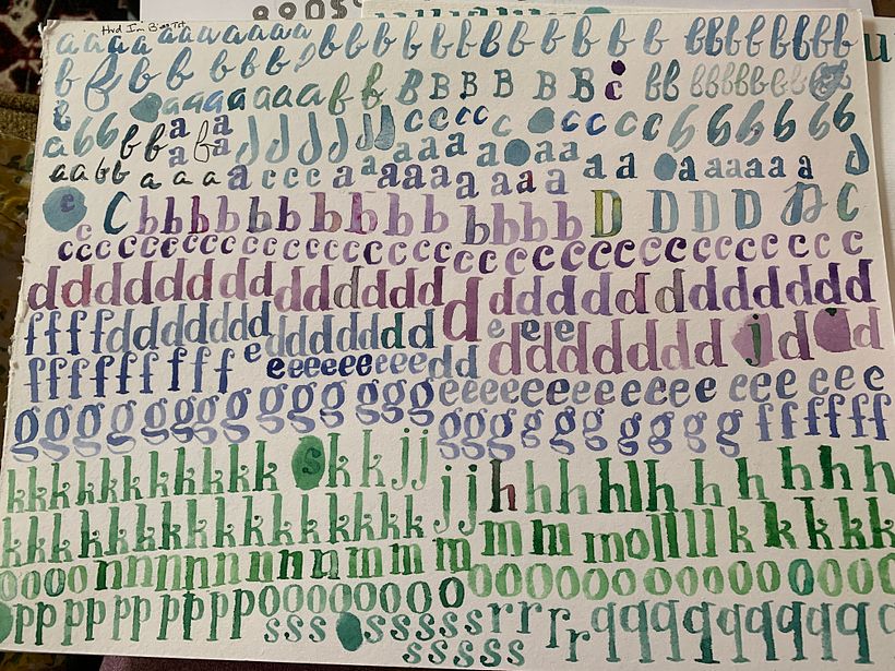 Lettering practice (I know this made me look like a crazy person)