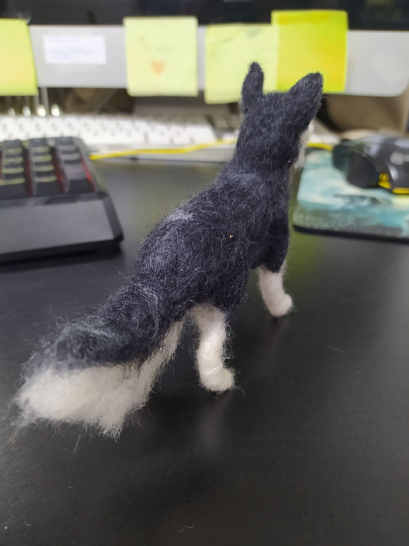 Criação de animais com needle felting- Husky 3