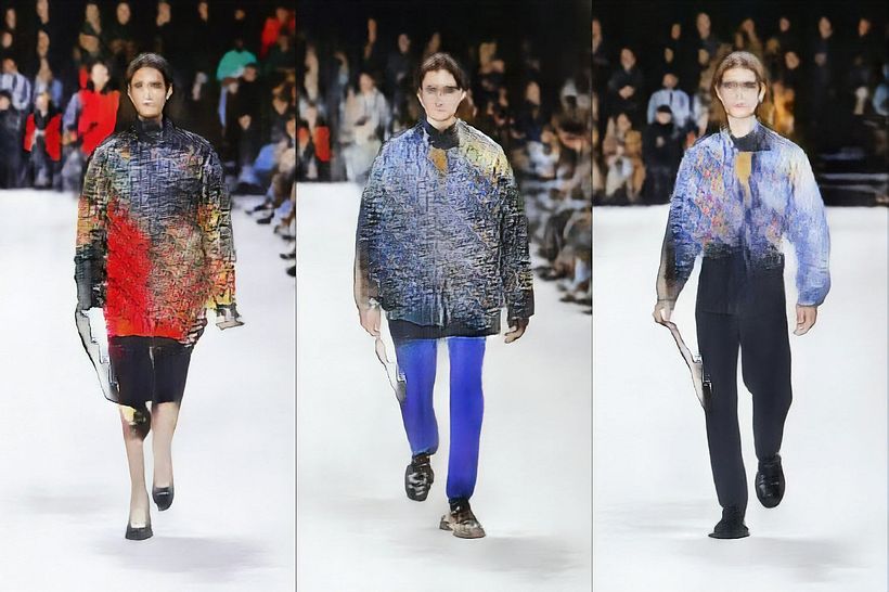 Colaboración de Robbie Barrat con la casa de moda Balenciaga.
