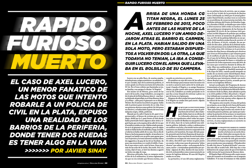 Rápido. Furioso. Muerto | Rolling Stone 1