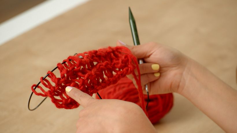 This is what garter stitch looks like.