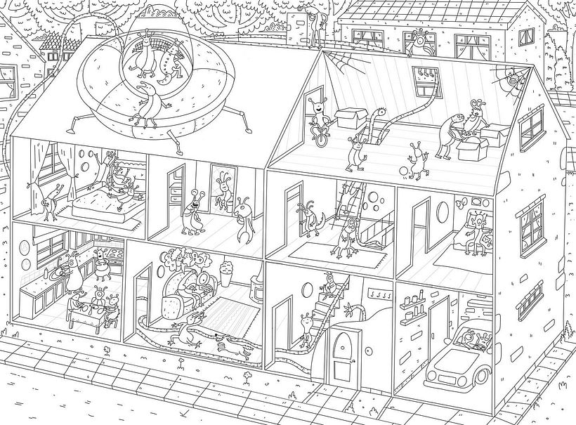 Mój projekt z kursu: Ilustracja w stylu search and find w Procreate 2