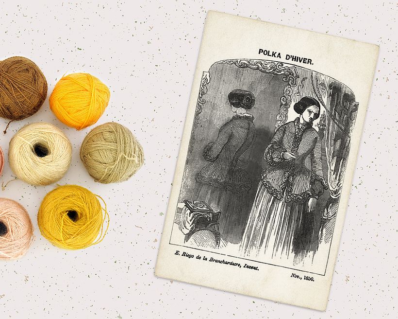 Modelo de abrigo de invierno, publicado por Eleonore Riego de la Branchardière. 