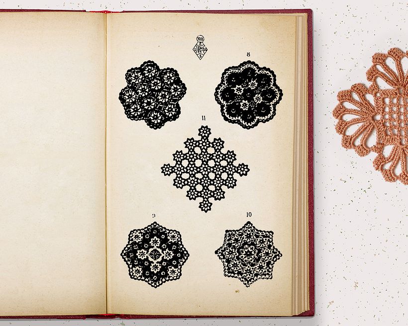 Algunos de los diseños publicados por Eléonore Riego de la Branchardière.