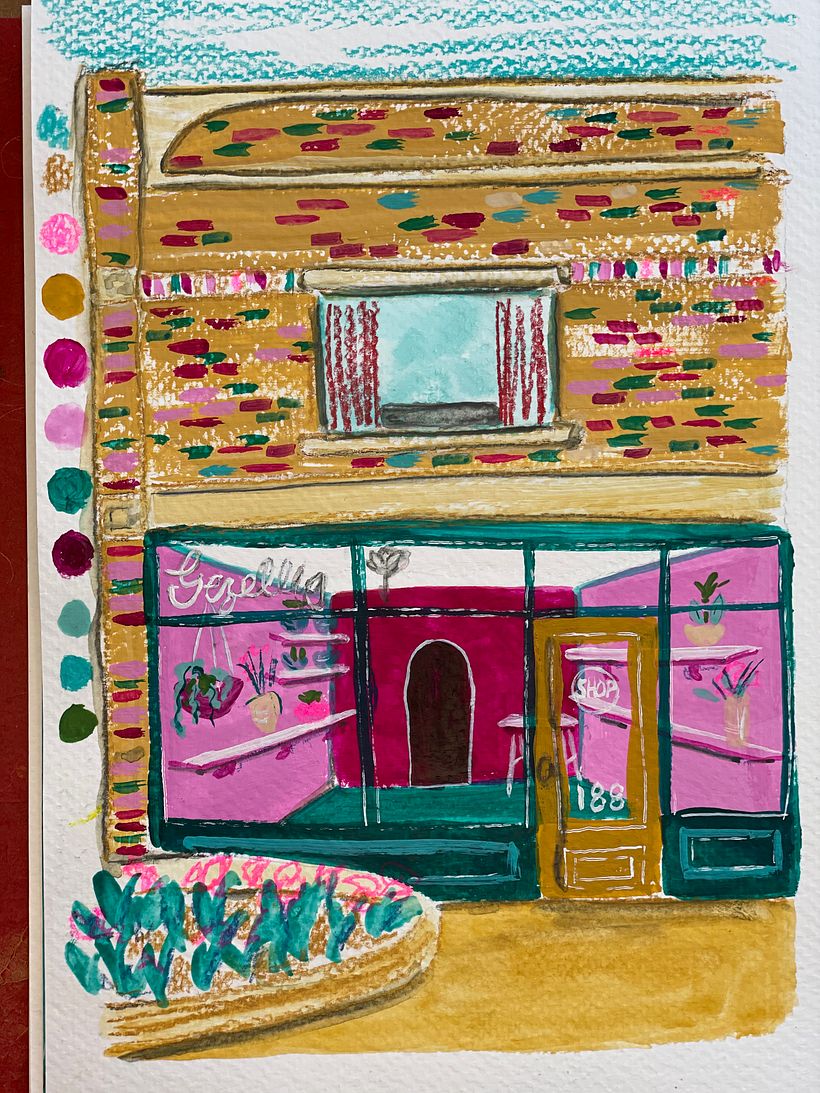 Another shop in a limited gouache palette