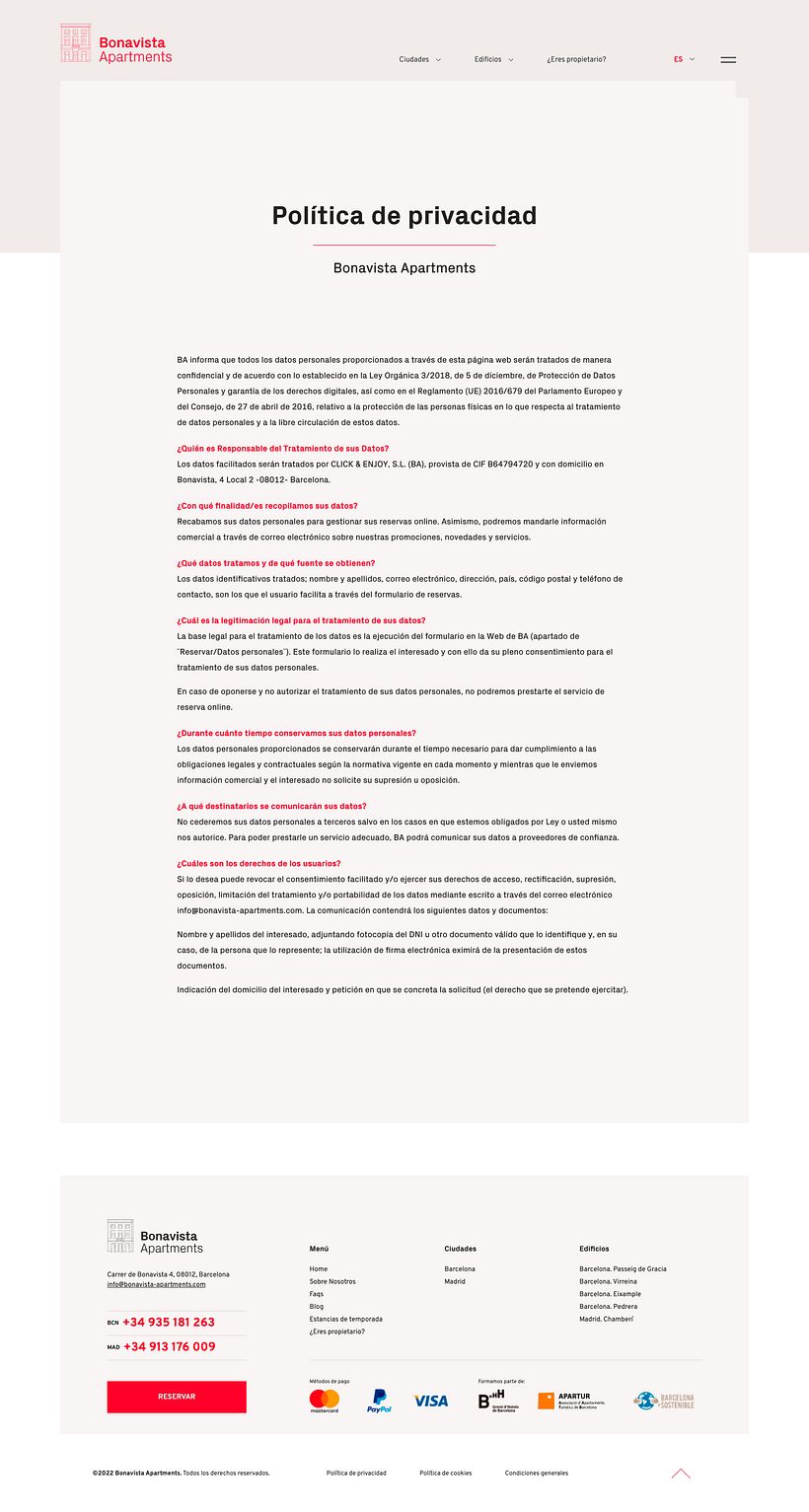 Bonavista Apartments (Maquetación Web) 9