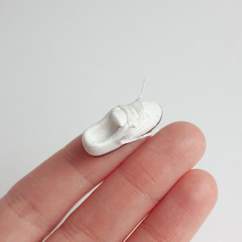 Te trampki są wykonane z gliny polimerowej.