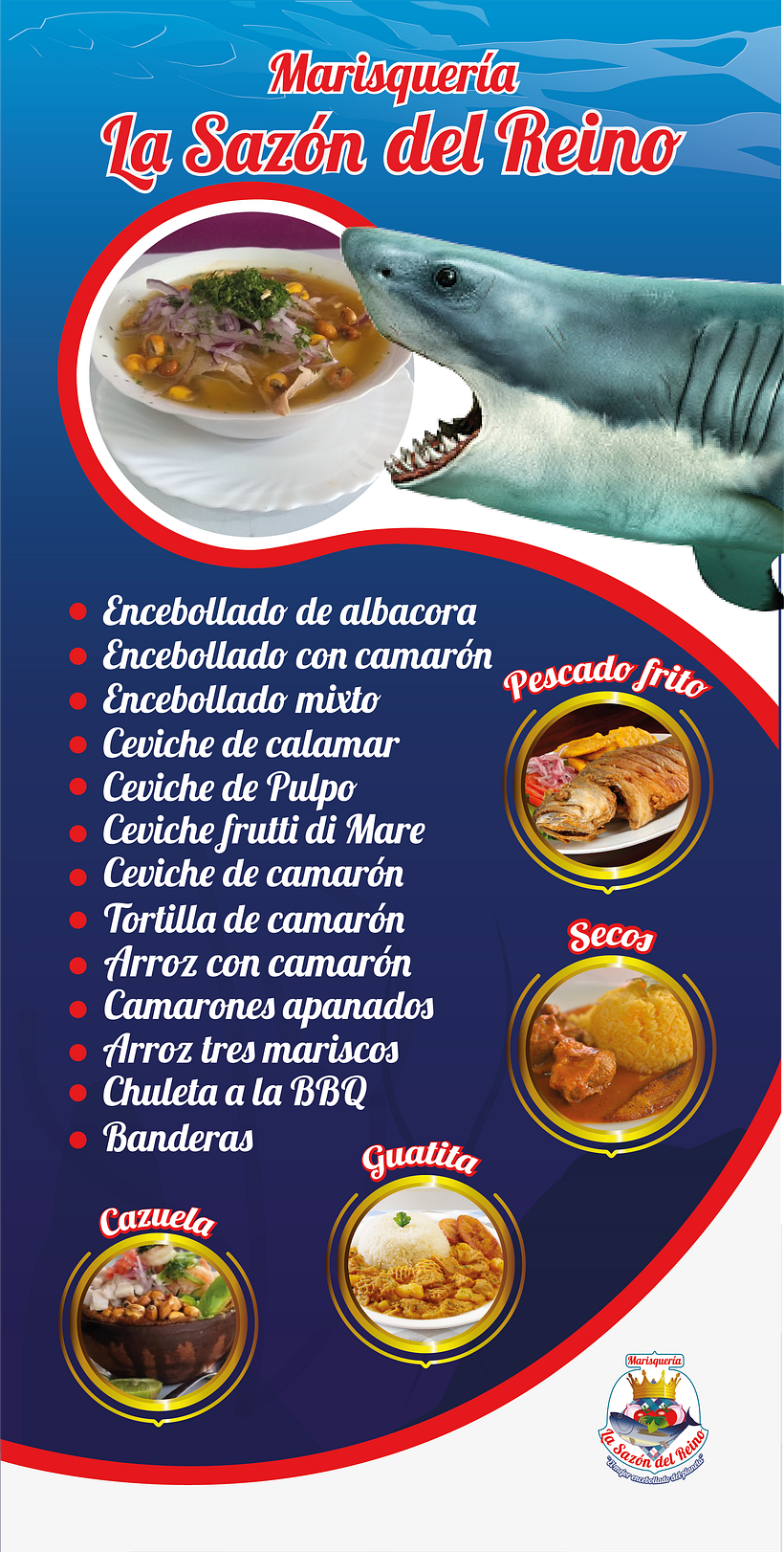 LETRERO PARA PICANTERIA SANZÓN DEL REINO  1
