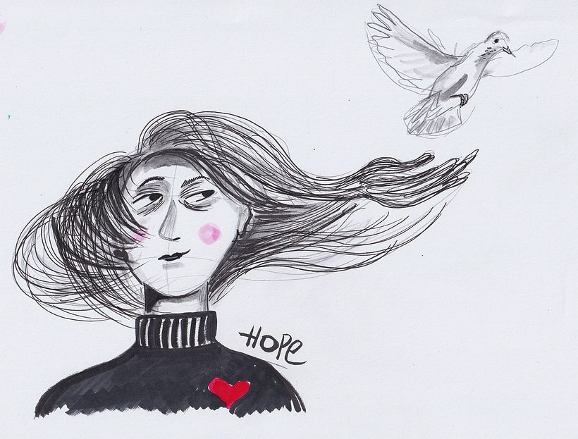 Vorskizze zu abschließender Illustrationsidee