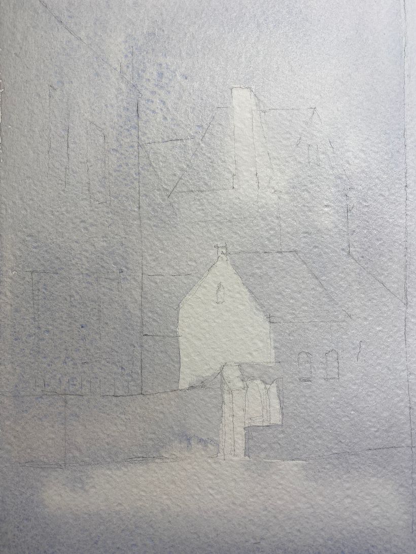 Mi Proyecto del curso: Gonzalo Ibañez Representación arquitectónica en acuarela 1