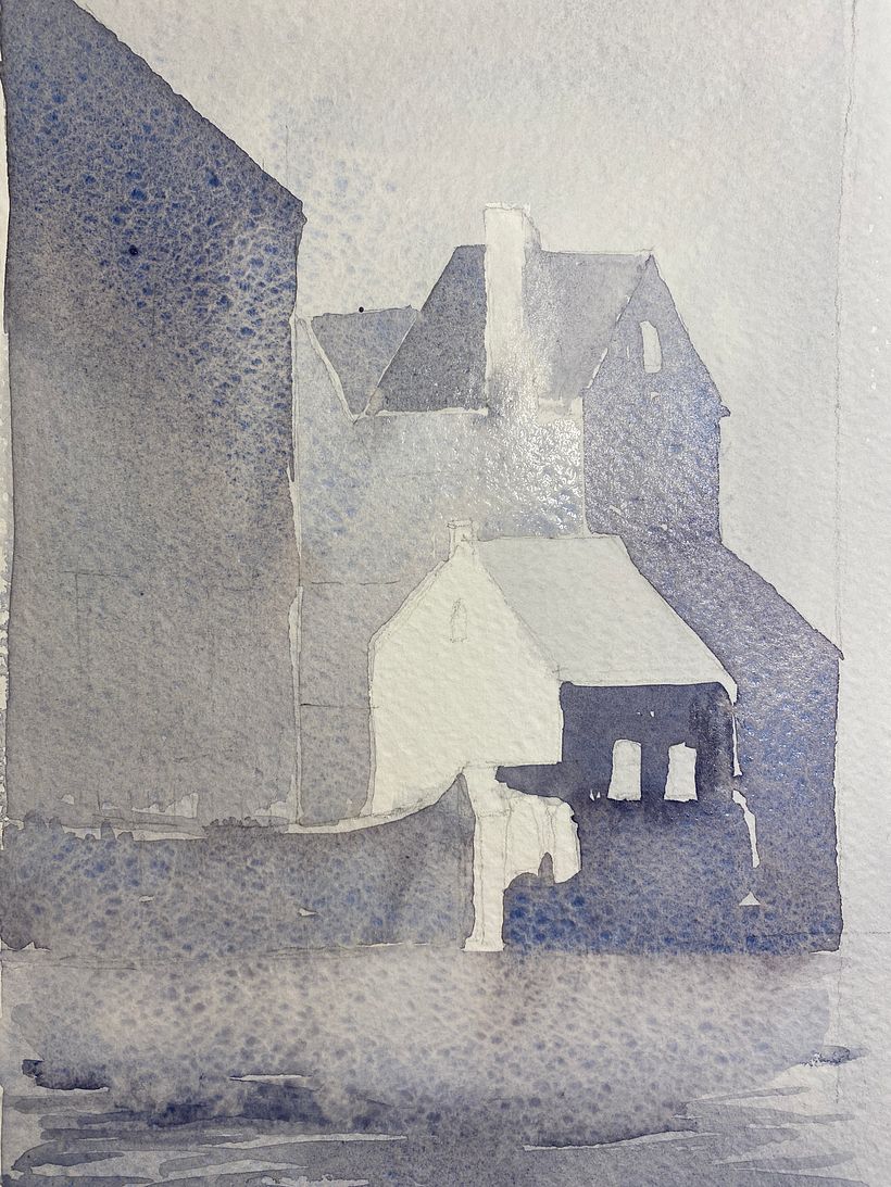 Mi Proyecto del curso: Gonzalo Ibañez Representación arquitectónica en acuarela 2