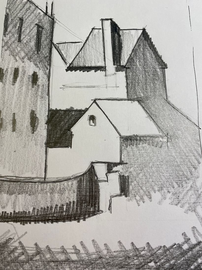 Mi Proyecto del curso: Gonzalo Ibañez Representación arquitectónica en acuarela 4