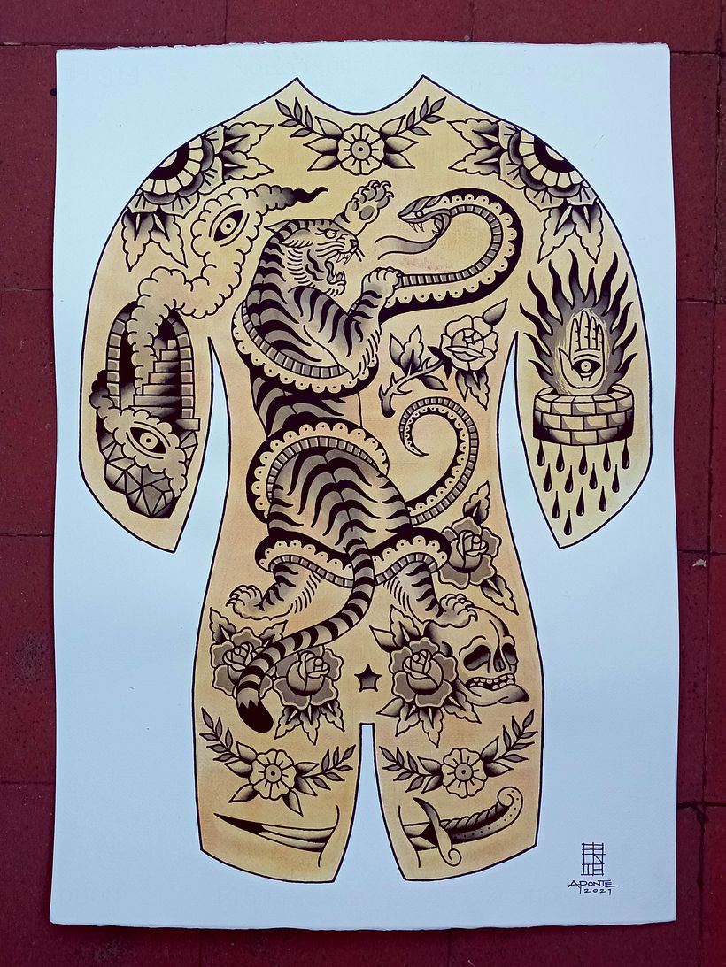 Exposición colectiva TrapHouse - Tinta y acuarela sobre papel - Ilustración tradicional