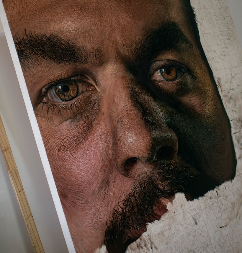 SUPERIMAGEM IV: Cativo - Óleo sobre tela, 2019 (processo)