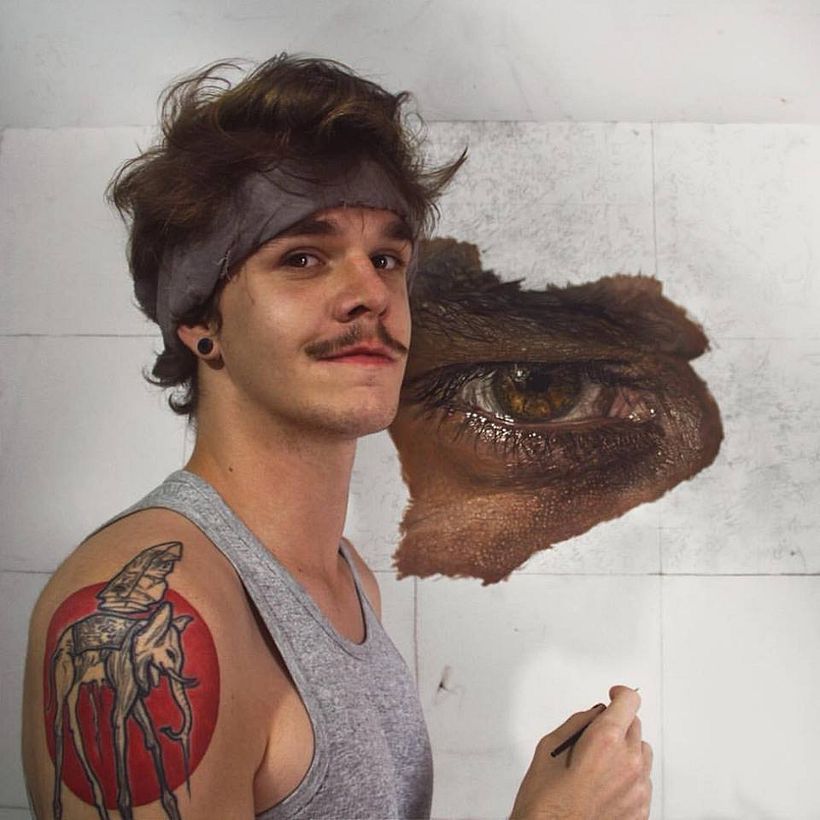 SUPERIMAGEM II: Fixo - Óleo sobre tela, 2018 (processo)