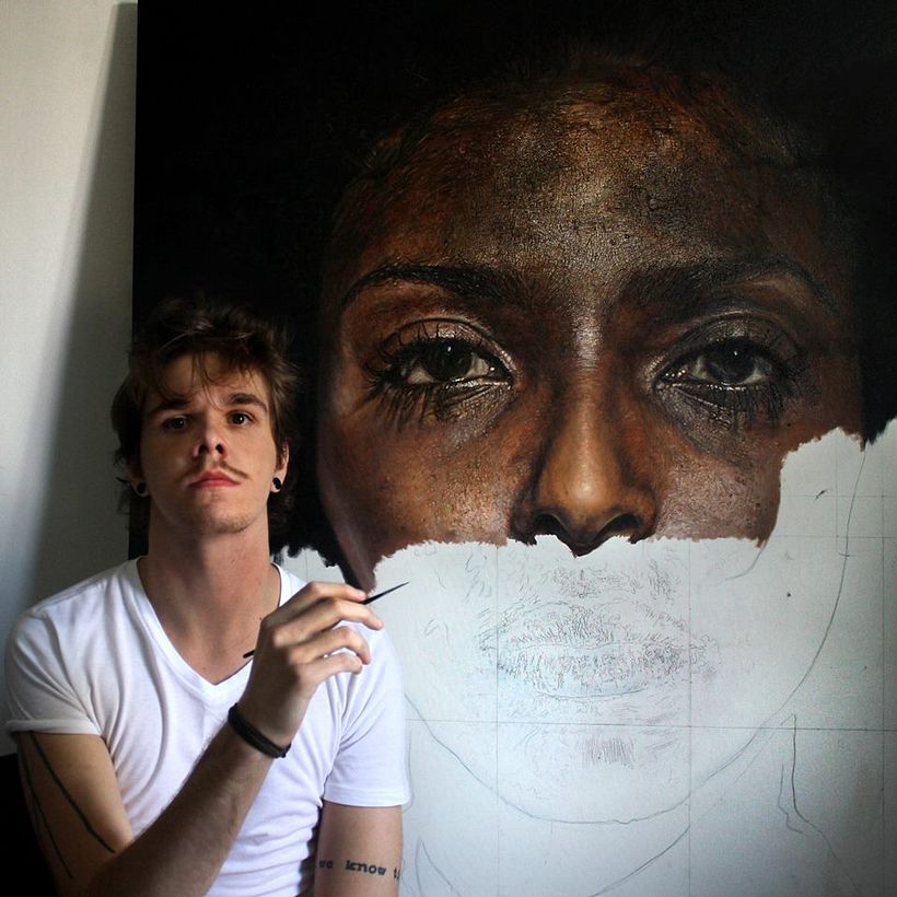 SUPERIMAGEM I: Sólido - Óleo sobre tela, 2017 (processo)