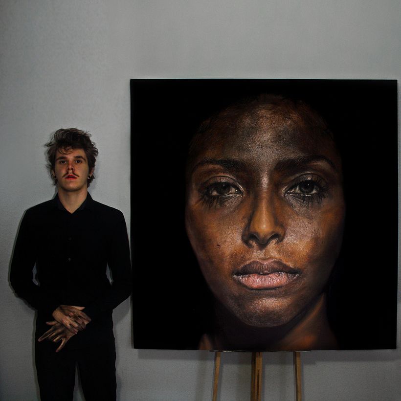 SUPERIMAGEM I: Sólido - Óleo sobre tela, 2017 (processo)