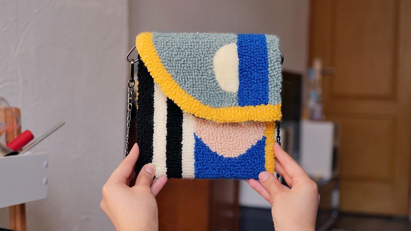 Mi Proyecto del curso: Técnicas de punch needle para accesorios personalizados 6