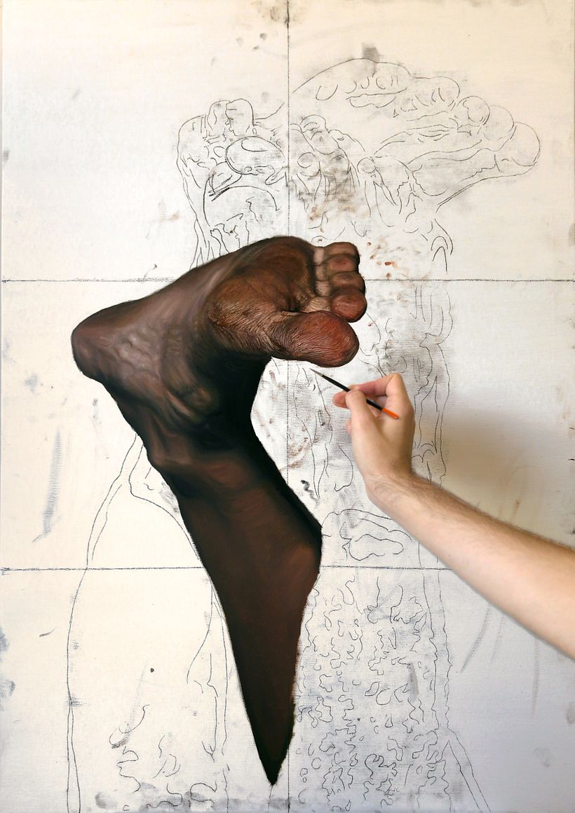 Murundu, 100x70cm, Óleo sobre tela, 2017 (process)