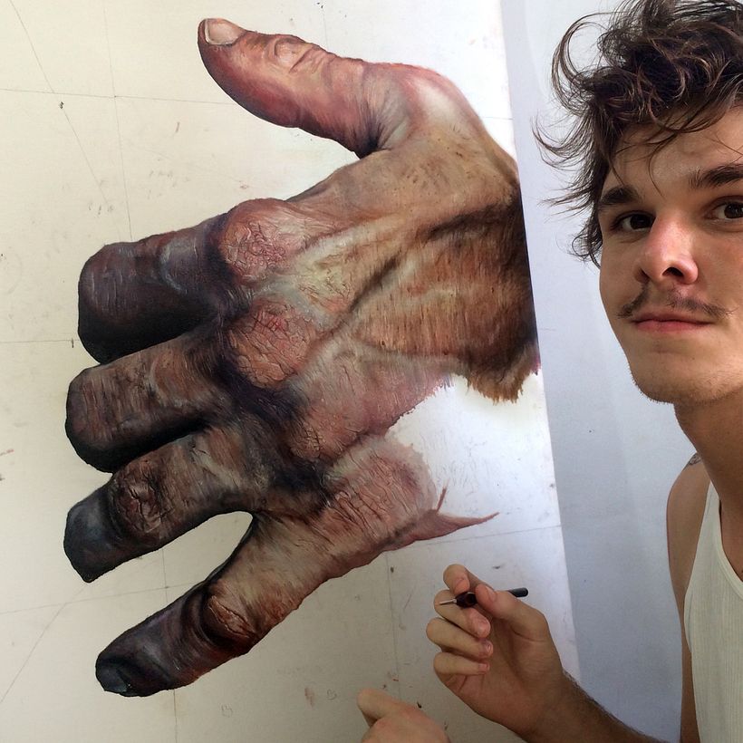 Côncavo, 100x70cm, Óleo sobre tela, 2016 (processo)