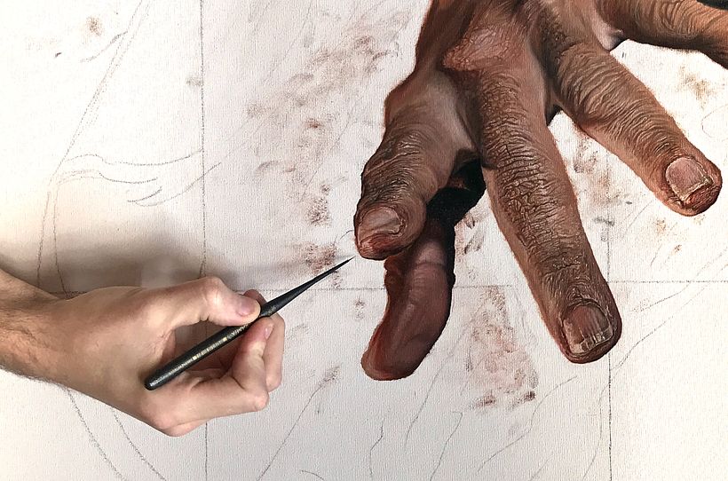 Rogo, 100x70cm, Óleo sobre tela, 2018 (processo)