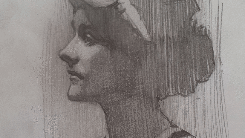 Examples of portrait drawings by Sam Brisley.