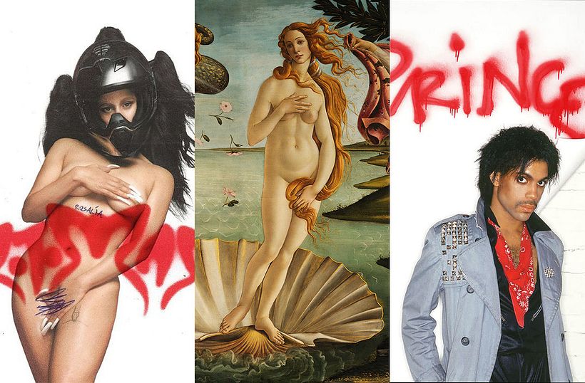 Rosalía, "Die Geburt der Venus" von Botticelli und Prince.
