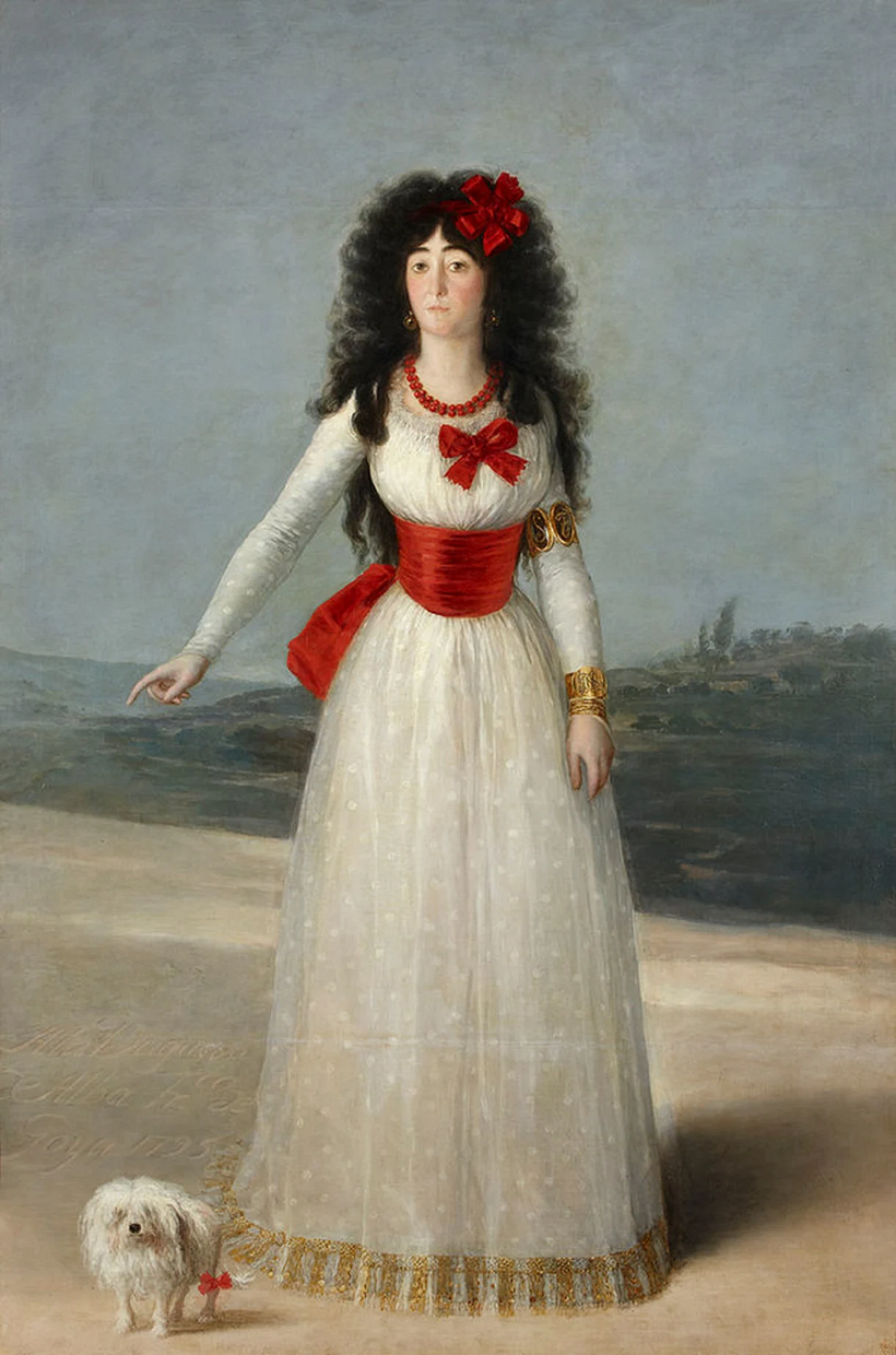 Porträt der Herzogin von Alba in Weiß von Goya.