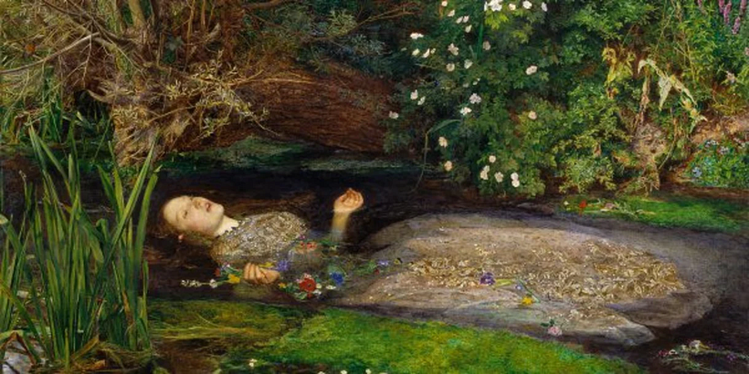 Das Werk Ophelia, von John Everett Millais.