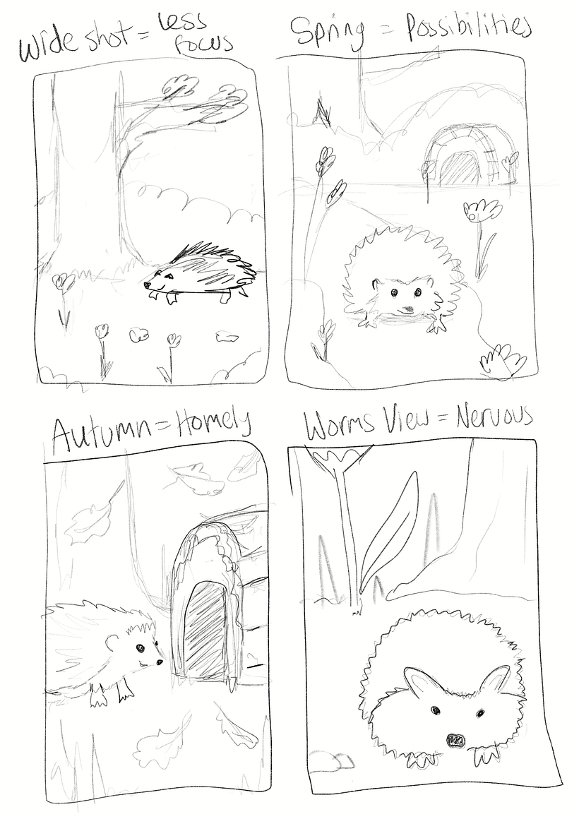 Thumbnail sketches to plan my painting