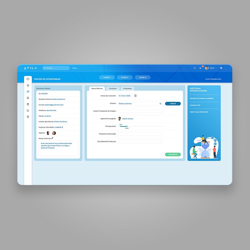 Diseño UX / UI Software CRM Atila 6