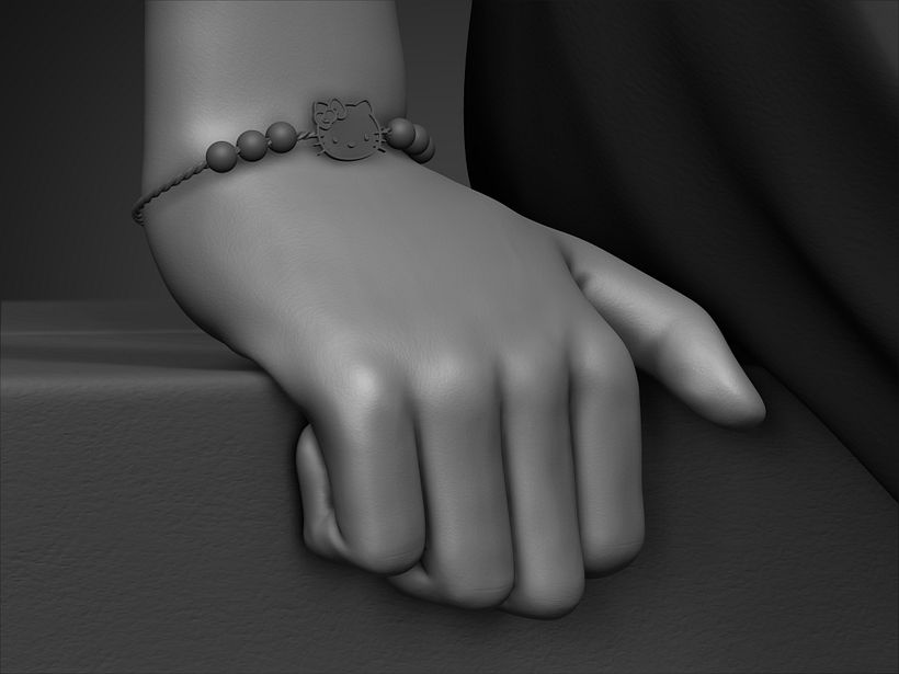 Shōjo With Black Eye: hand