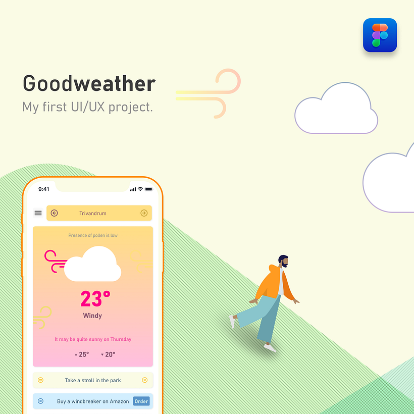 My project for course: App Design: Prototyping for Beginners - Good weather 2