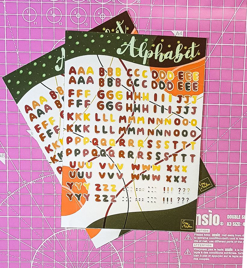 My sticker sheets for journaling.