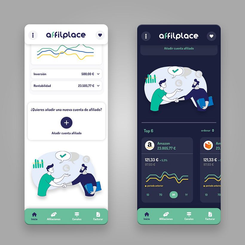 Diseño UX / UI App Affilplace 3