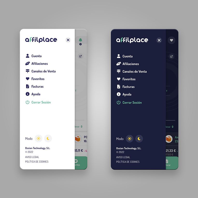 Diseño UX / UI App Affilplace 8