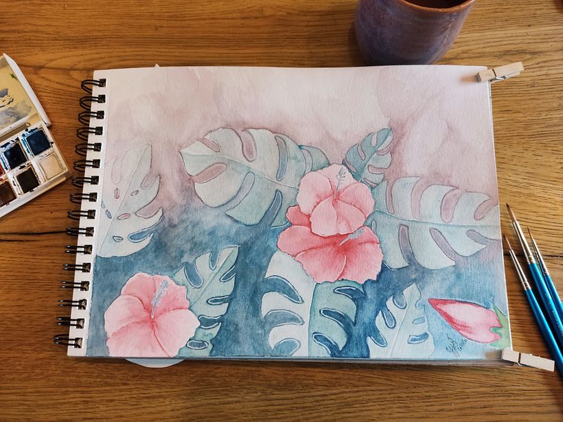 My project for course: Negative Watercolor Painting for Botanical Illustration 4