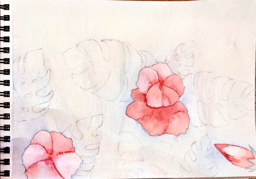 My project for course: Negative Watercolor Painting for Botanical Illustration 3