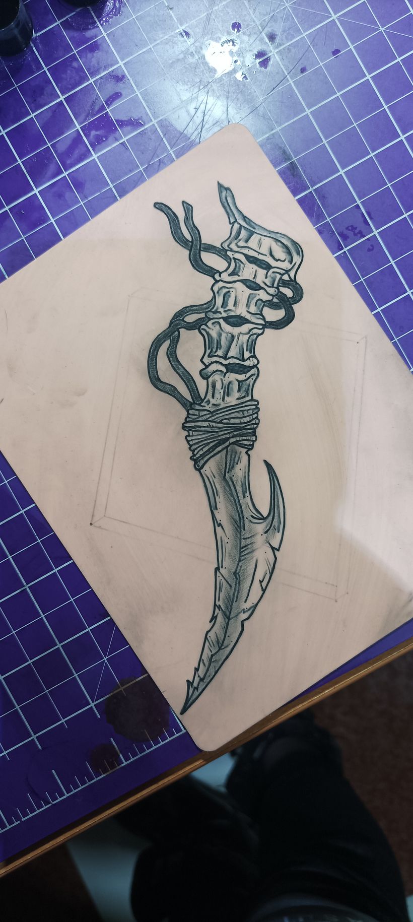 Practicas en piel sintetica_los primeros tatuajes 3