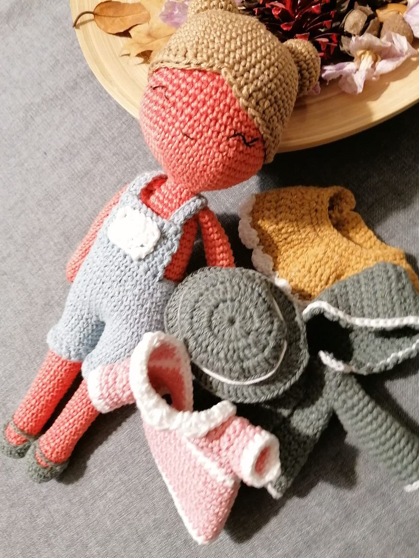 Meu projeto do curso: Amigurumi: design de roupa, cabelo e acessórios 3