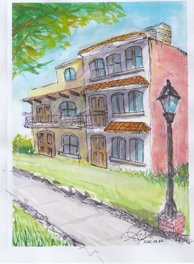 My project for course: Architectural Sketching with Watercolor and Ink 3