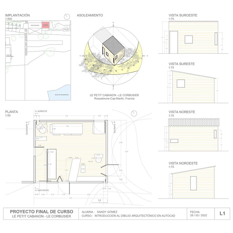 Mi Proyecto del curso: Introducción al dibujo arquitectónico en AutoCAD 3