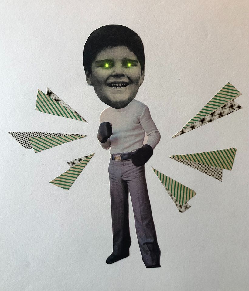 Title: Crypro-Fight (Collage & mixmedia on paper)